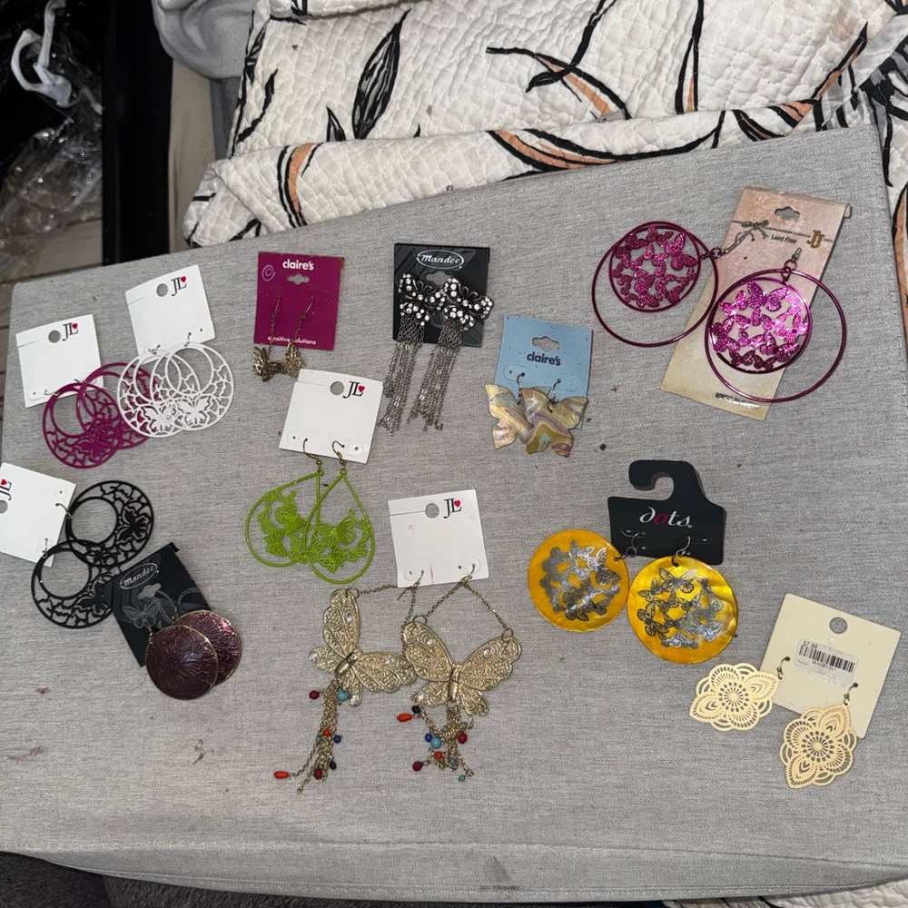 Assorted Colorful Butterfly Earrings Lot